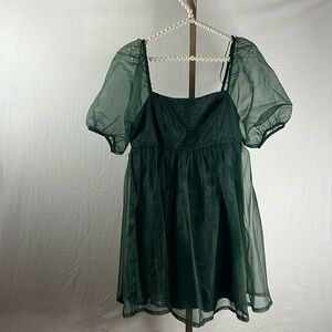 Brand: TCEC, bought at boutique store, sheer sleeves, mini dress.  never worn.